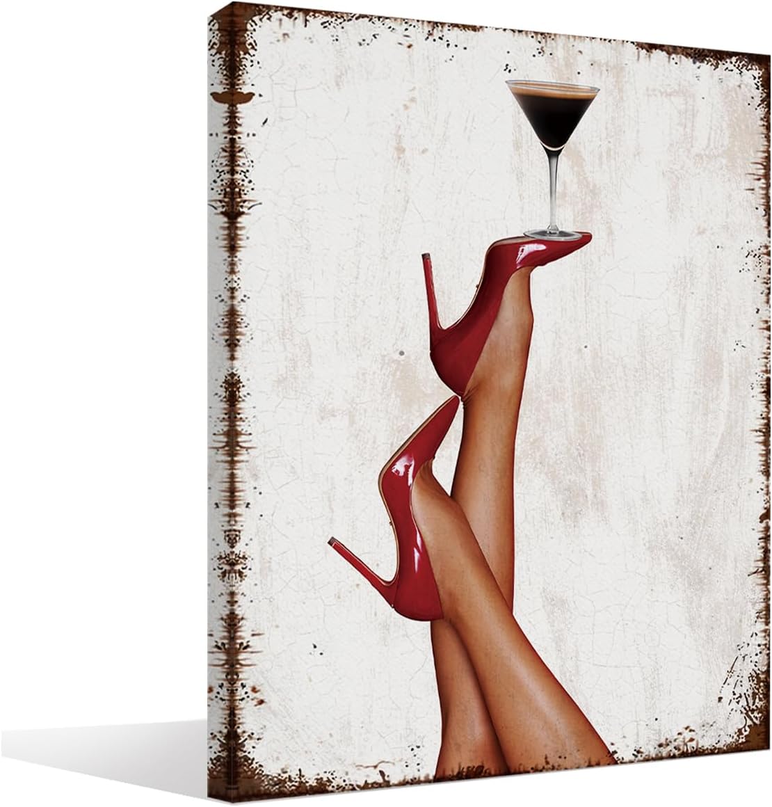 Amazon.com: OXW Vintage Bar Cart Decor Wall Art, Retro Martini Bar ...