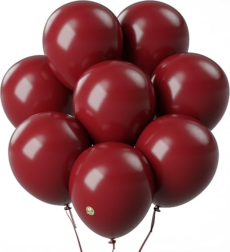 AFTERLOON Globos biodegradables, 72 unidades, color rojo ladrillo de 10 pulgadas, color mate grueso extra fuerte, flotador de helio, para baby