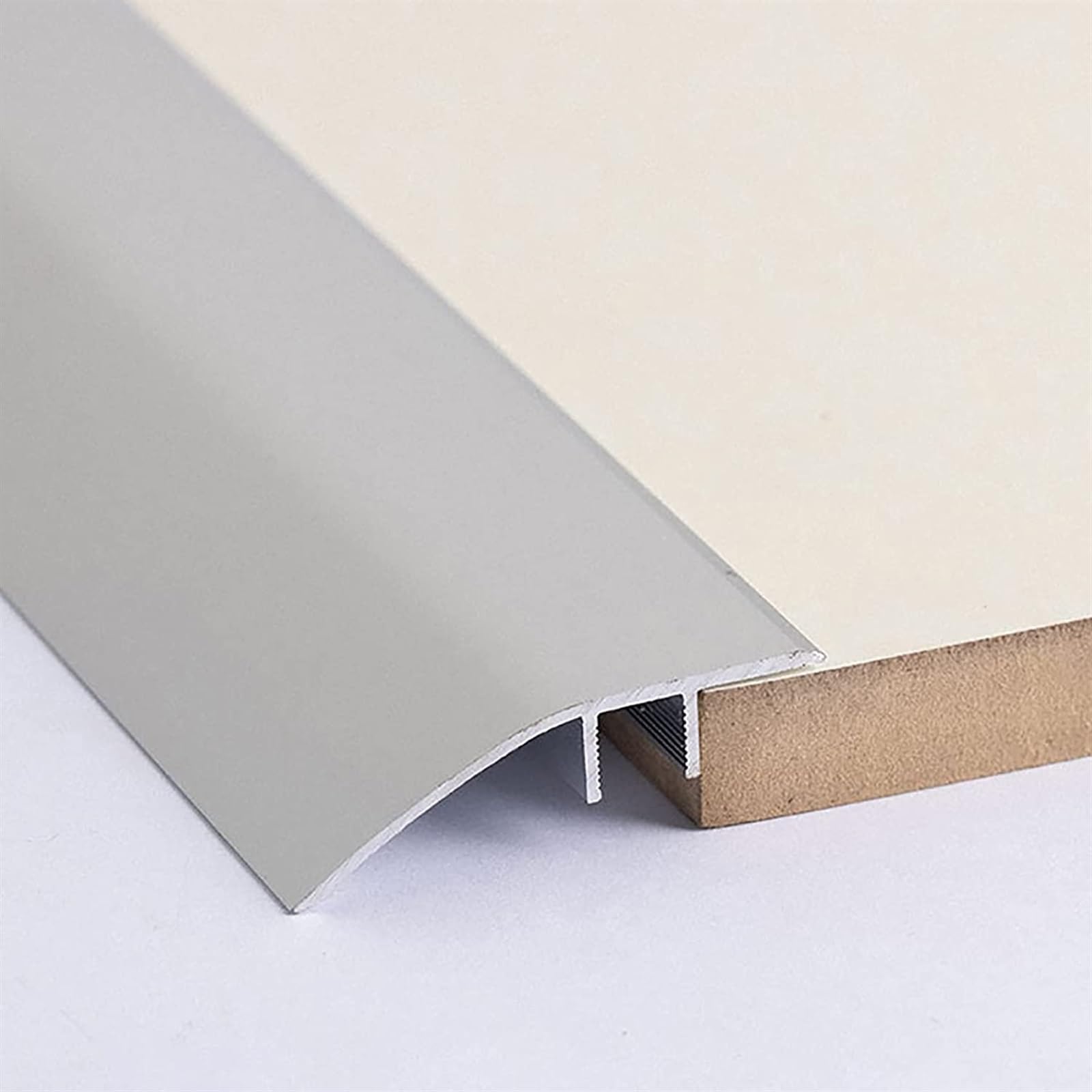 KEuLen Profilo di Transizione, Striscia di Soglia, Striscia di rifinitura for Bordi for Pavimenti Irregolari, Pavimenti in Legno, transizioni Lisce(Silver)