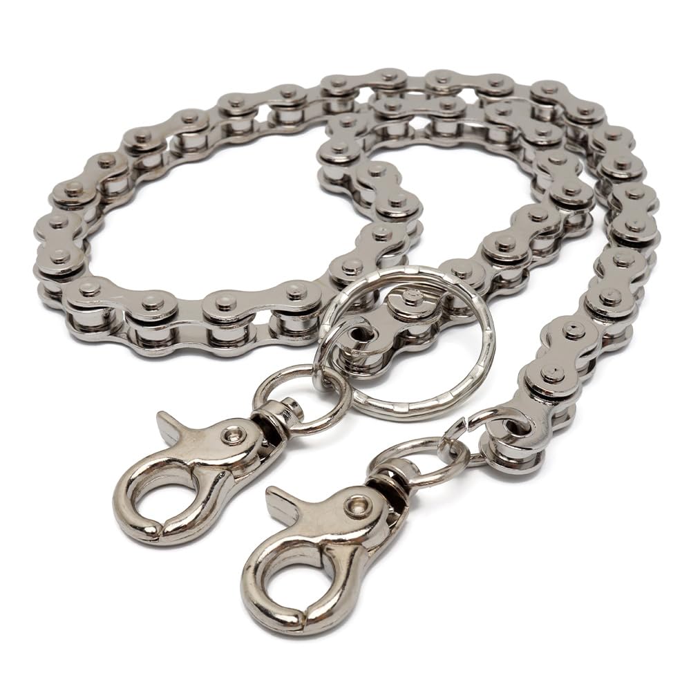 Amazon.co.jp: [silver KYASYA]ウォレットチェーン バイクチェーン  
