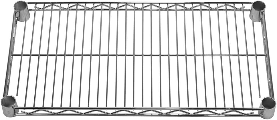 Shelving Inc. 12 d x 24 w Chrome Wire Shelving with 2 Tier Shelves, Weight Capacity 800lbs Per Shelf