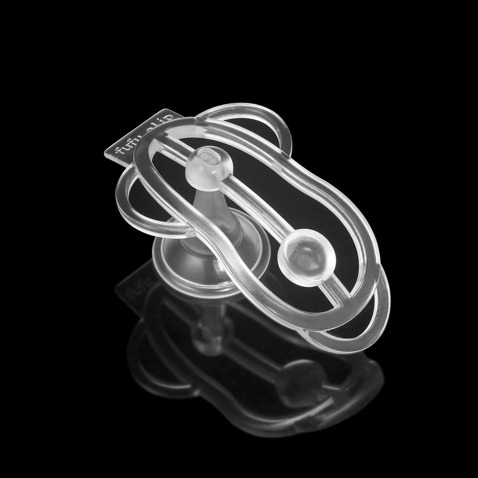 Chastity Cage Sissy Clip avec design d'entonnoir à urine, Ceinture de chasteté Panties en nylon avec 3 ports fixables, Clip de formation du pénis SM Bondage Fétiche Sex Toys (Transparent)