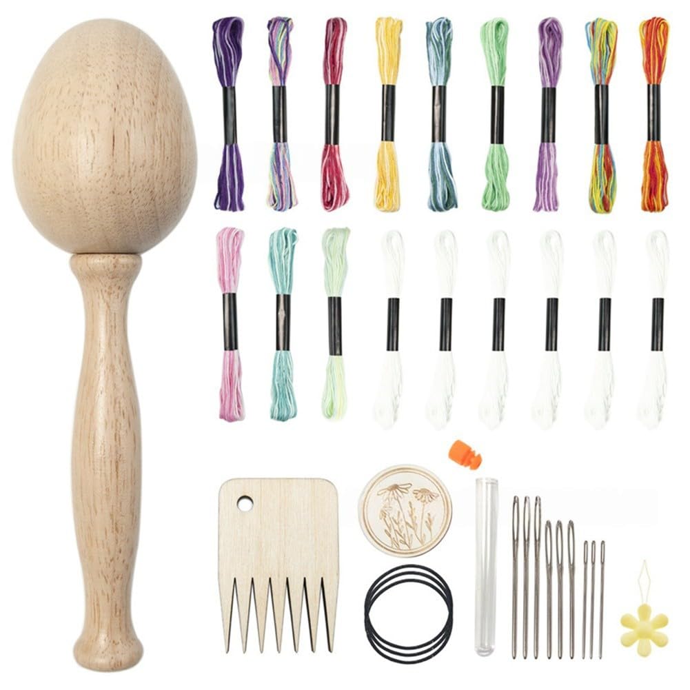 Hndhbfgrt Darning Mushroom for Socks Darning Supplies Kit Darning Egg Wooden Darning Tools