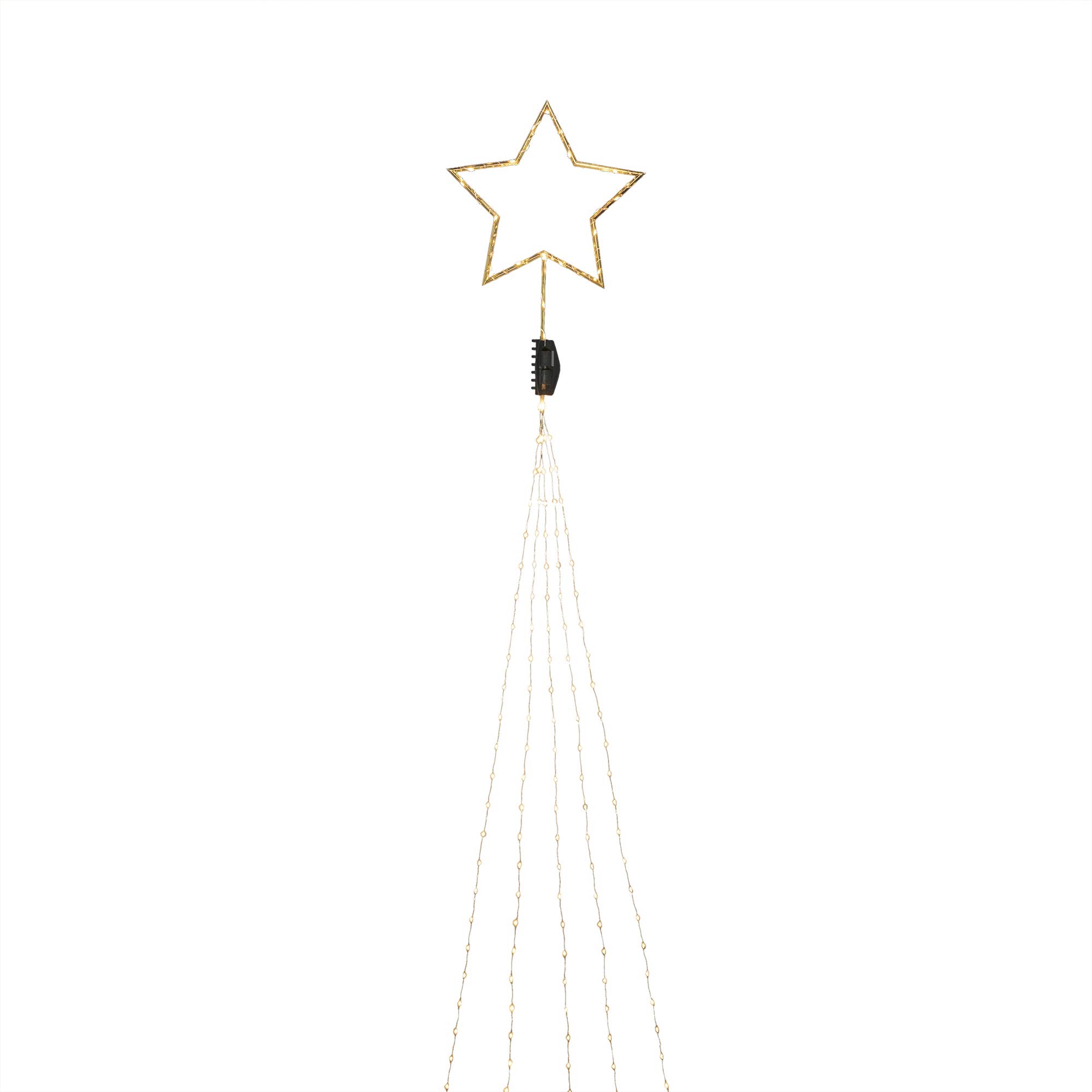 Konstsmide "Halo and Star Tree System" Christmas Lights Indoor Rice Lights/Indoor Use (IP20) / 24V Transformer / 274 Warm White Diodes / 2.35m / String Lights Pin Wire Copper Wire