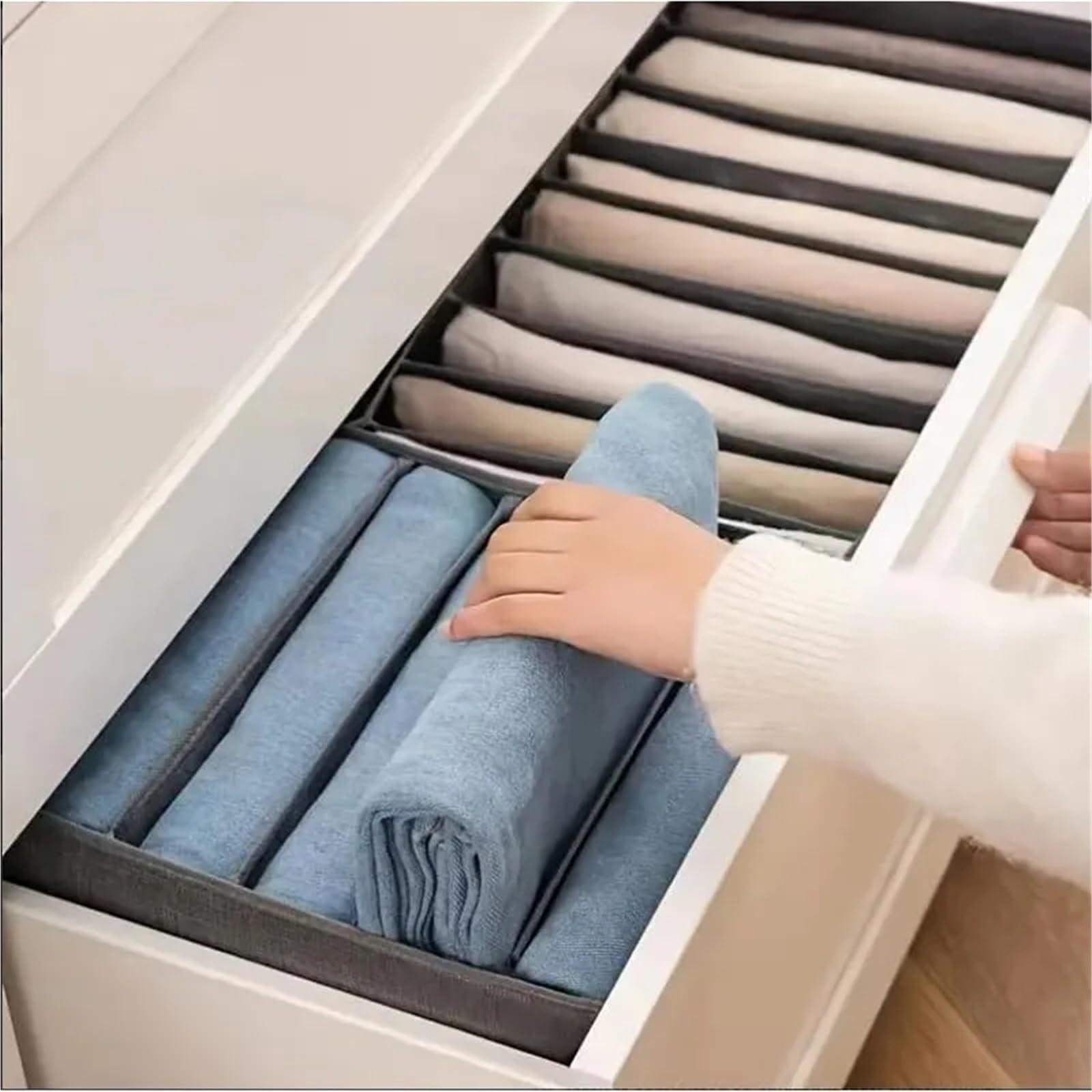 Organizer Armadio Cassetto portaoggetti in tessuto, pantaloni for la casa, artefatto, scatola di jeans