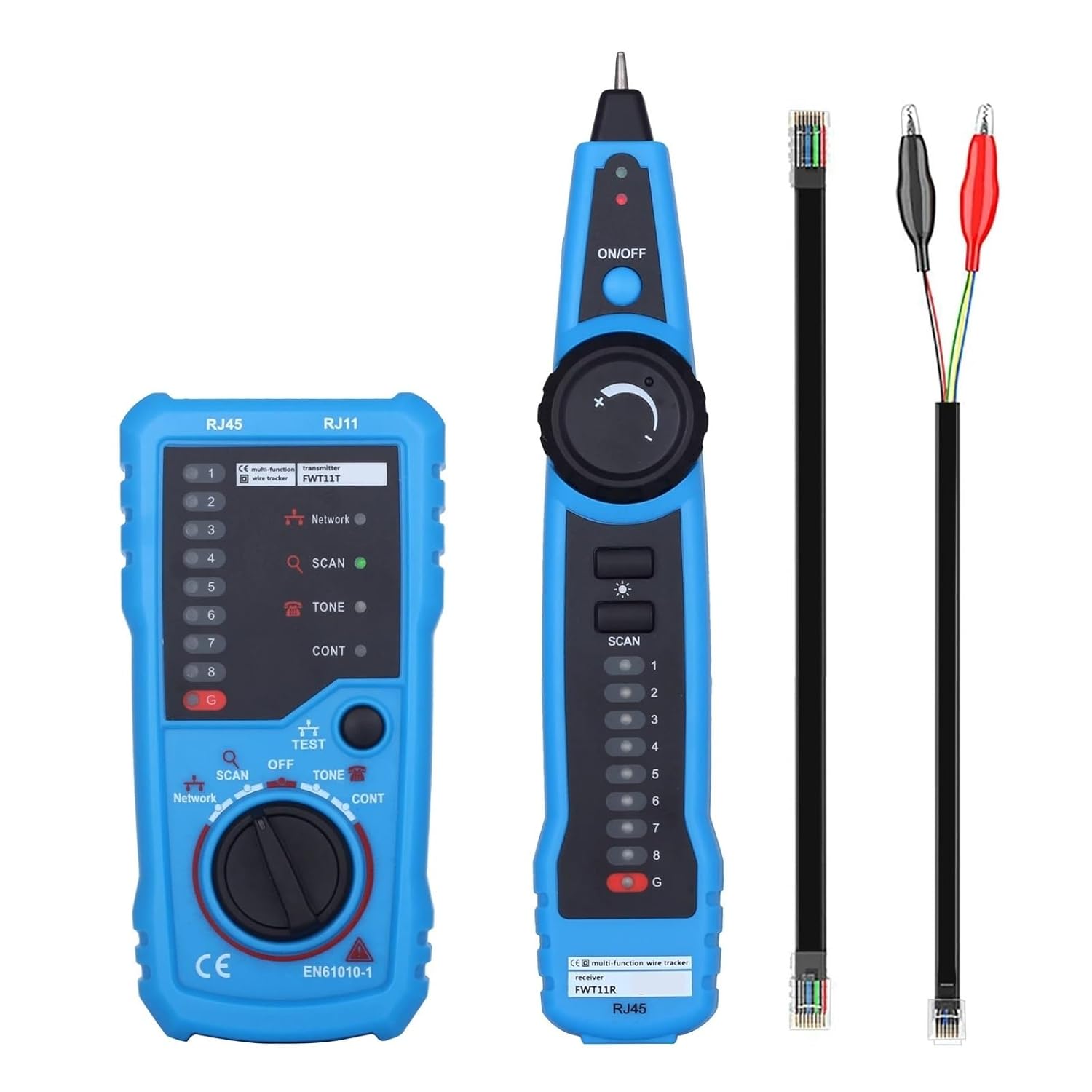 FWT11 Network Cable Tracker Wire Tester RJ11 RJ45 Cat5Cat6 Ethernet LAN Line Finder Telephone Wire