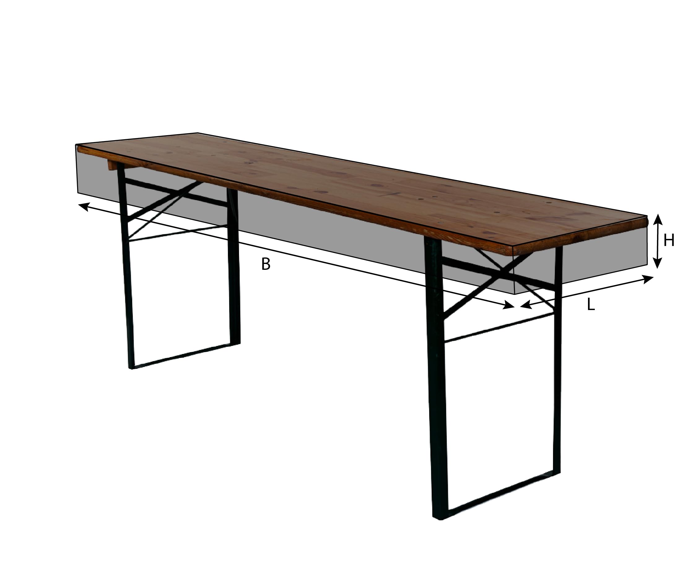 Premium Abdeckplane 152x38x15 cm Essbank Sitzbank Holzbank Gartenmöbel Gartentisch Hülle Abdeckung Haube Schutzhülle Abdeckhaube 900 D, 500 g/m², 6.000 mm Wasserbeständigkeit Schwarz
