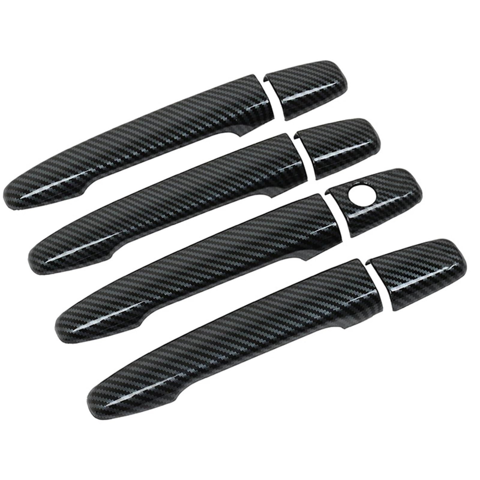 YESKIT Exterior Door Handles Cover Trim Car Accessories for Mitsubishi for Lancer 2008-2017(Without Keyless Hole)