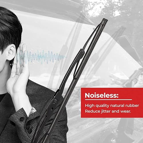 Miniatura 9 de Kemimoto UTV - Conjunto de limpiaparabrisas manual compatible con Maverick X3 Commander Defender Pro