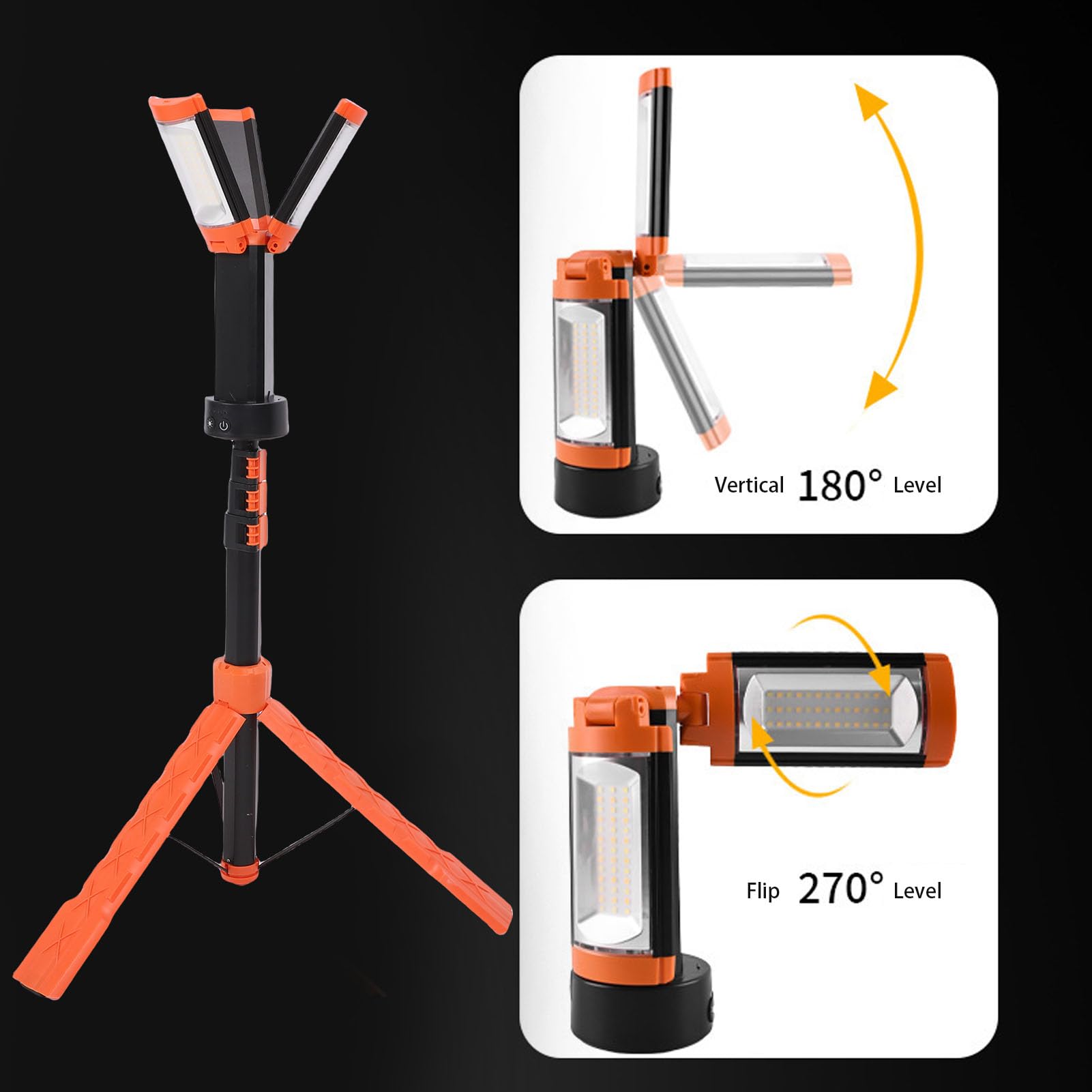 Fafeicy Lampe de Camping Rechargeable, Matériau ABS, 5 Modes d'éclairage, Puissance 9 000 MAh, pour Activités de Plein Air