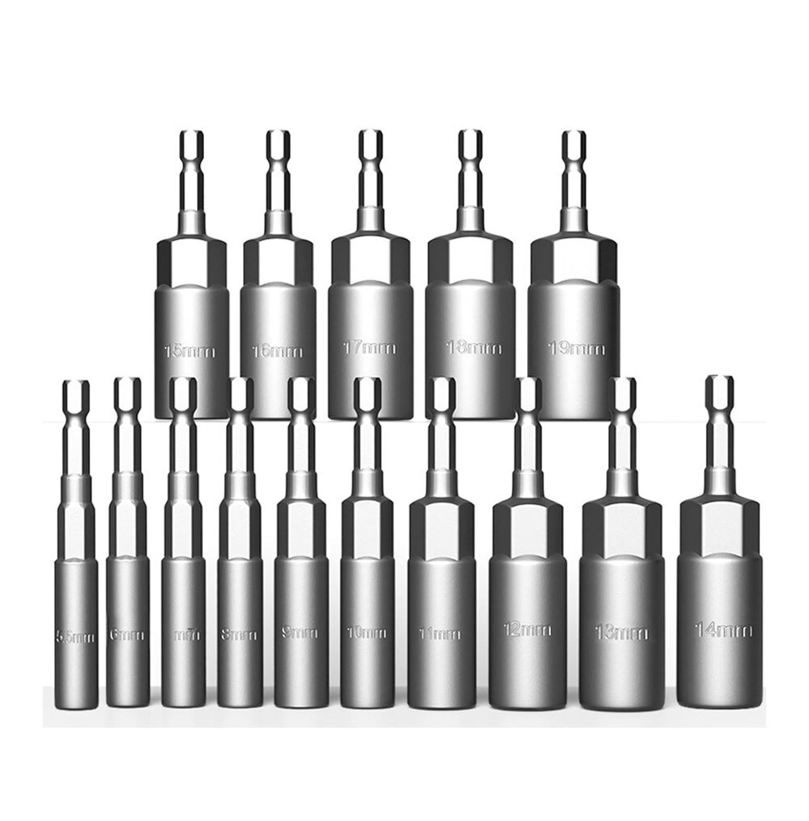 10/15 szt. długość pogłębiony adapter gniazda udarowego 5,5-19 mm zestaw nasadek wkrętakowych 1/4 cala śrubokręt głowica klucza zestaw narzędzi ręcznych