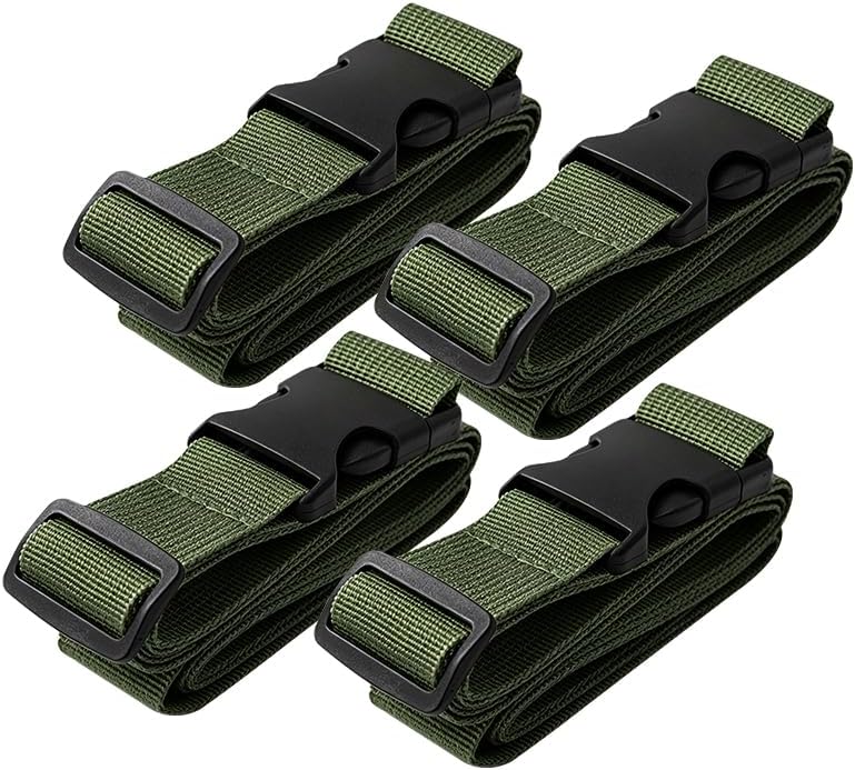 Luggage Straps Travel Suitcase Linking Belt Adjustable(Brown)
