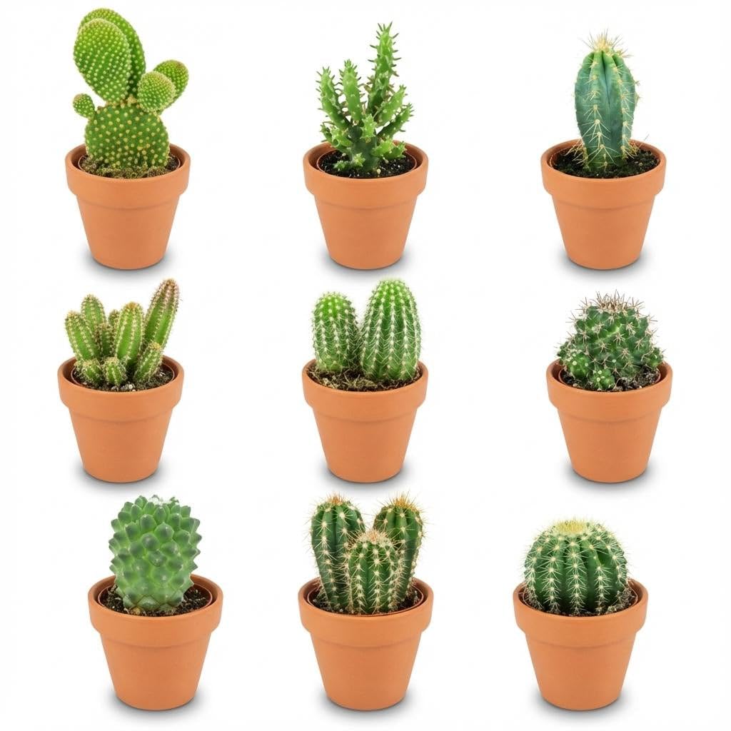 Mini Kakteen Mix Zimmerpflanze 12 Pflanzen Ø8,1 cm 5-10 cm