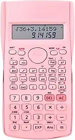 Calculadora Científica de Engenharia, 240 Funções, Display de Linha Dupla, Ideal Escola e Escritório (Rosa)