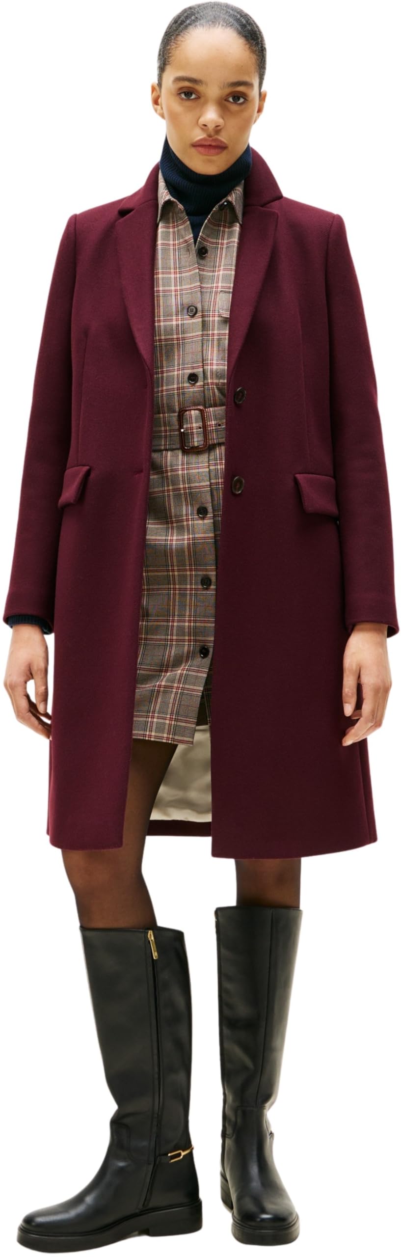 Tommy Hilfiger Damen Mantel Classic Wool Einreihig