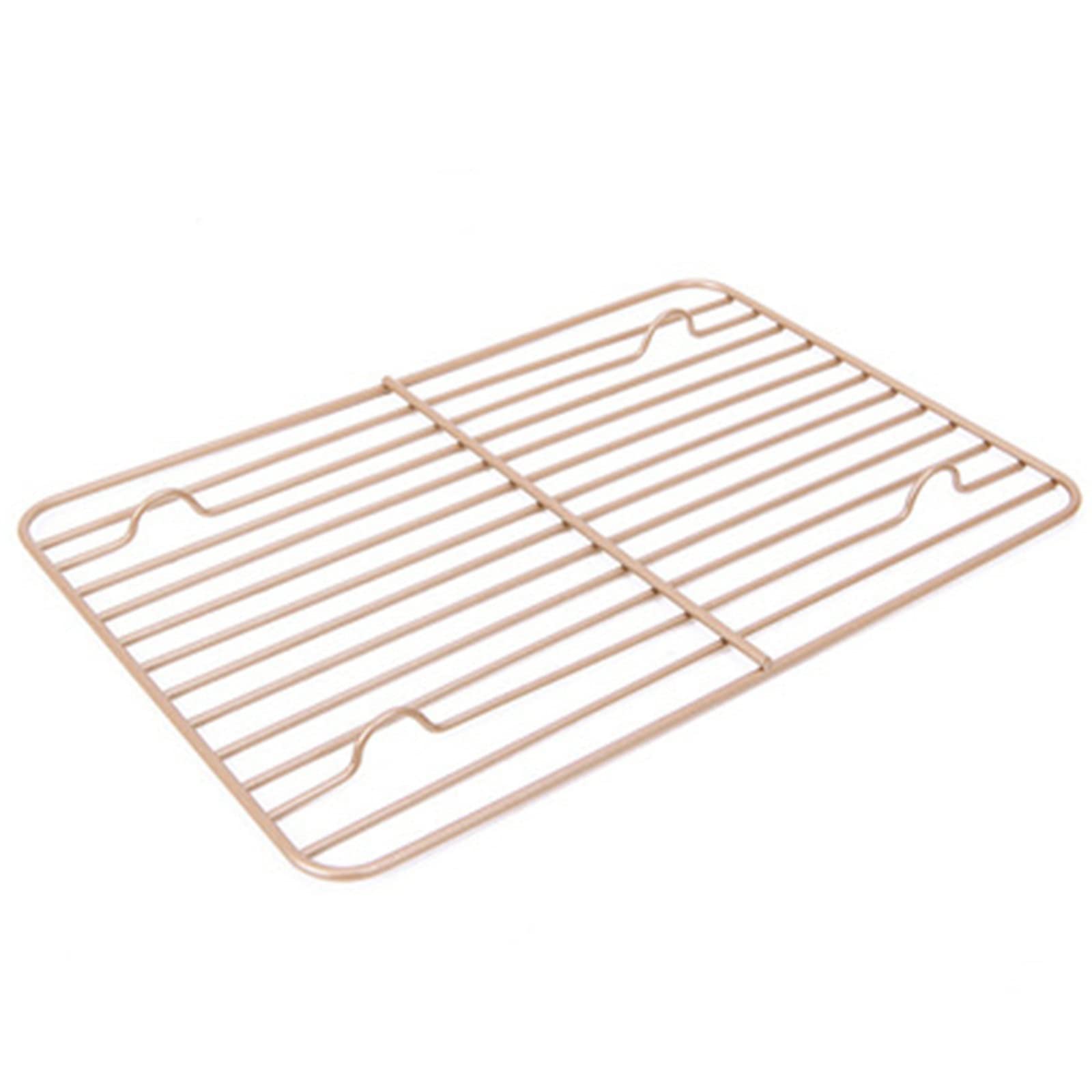 Plateau de Refroidissement pour gâteau Filet de Refroidissement Filet de Refroidissement Grille de Refroidissement pour Pain à gâteau (Couleur : Or, Taille : Taille Unique)
