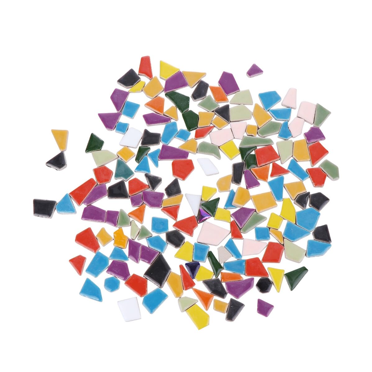 DOITOOL Mosaico Fatto a Mano Pezzi di Ceramica Irregolari 500g Materiale per Lavoretti Creativi Cristalli di Vetro Decorativi per Cornici e Piatti DIY Colore Casuale