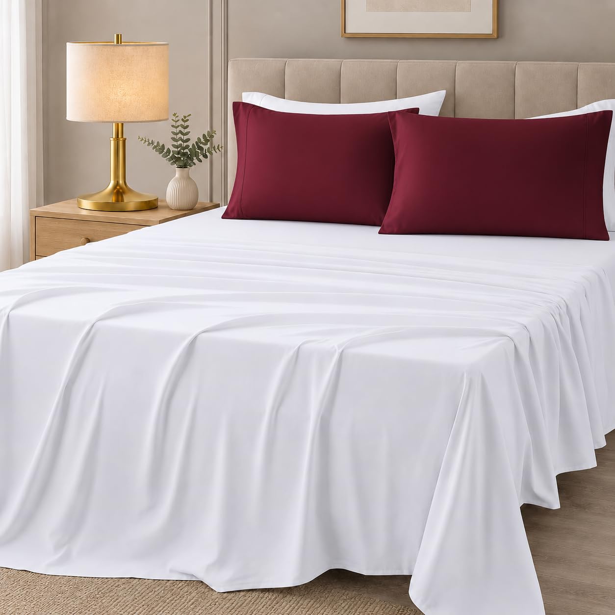 Soft Queen Bedsheets - Dark Grey Microfiber -28