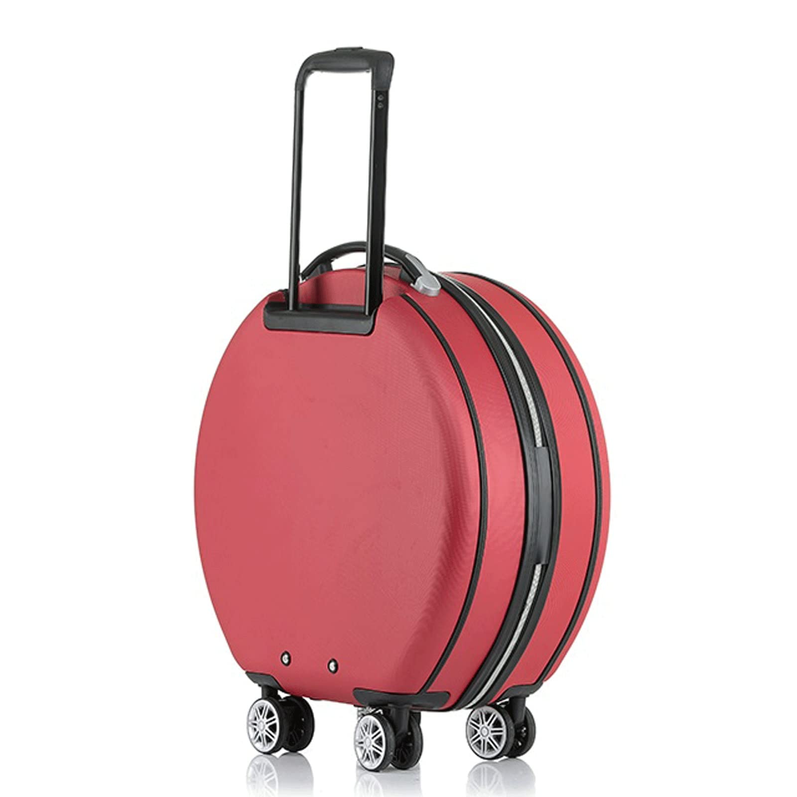Estuche rígido Equipaje Maleta Redonda Estudiante Trompeta Luz Embarque Equipaje Contraseña Trolley Maleta Traje Mujer (Color : Black)