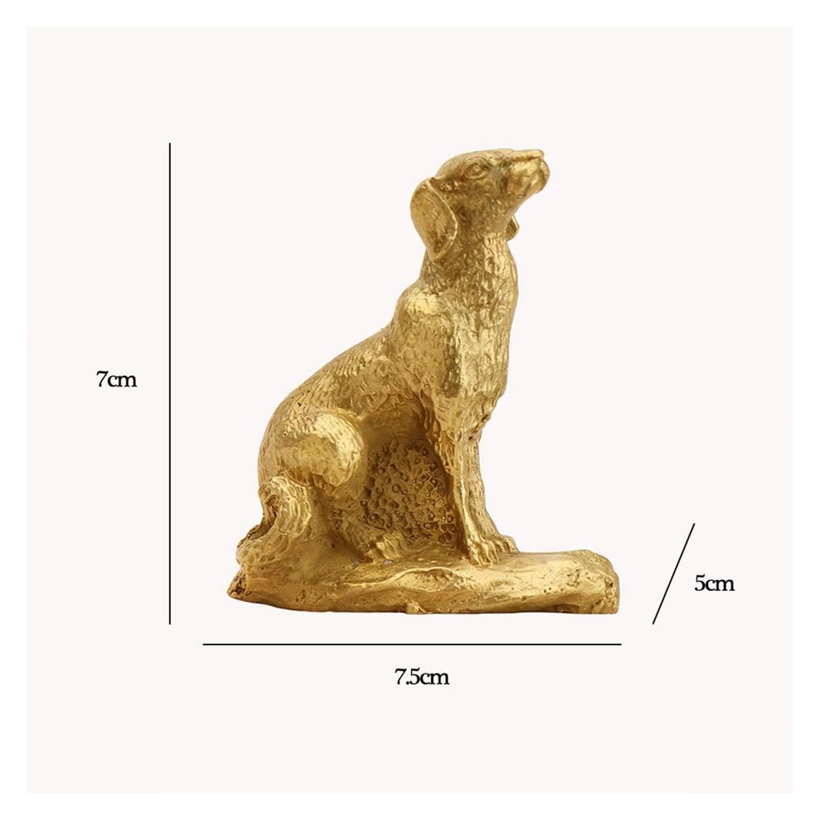 Rzeźba stołowa z mosiądzu, figurki dekoracyjne, Feng Shui, figurka zwierzęcia, ozdoba, chiński urok(Dog)