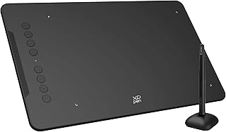 XPPen DECO01V3 Graphic Drawing Tablet 10 x 6 Inches Passive Stylus 16K (16384) Levels with Tilt and 8 Shortcuts – Compatib…