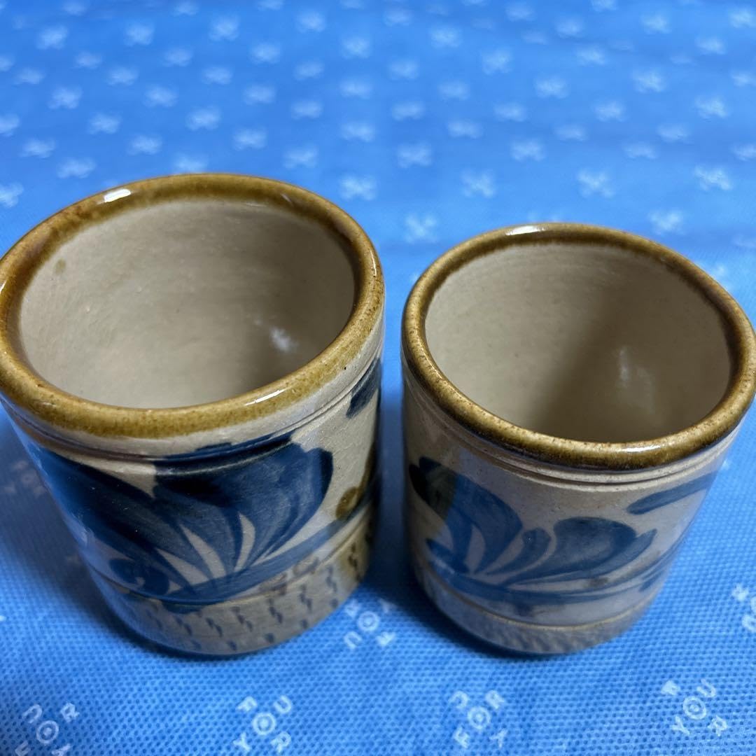 Amazon | やちむん 湯呑み 2つ | ノーブランド品 | 湯呑み 通販