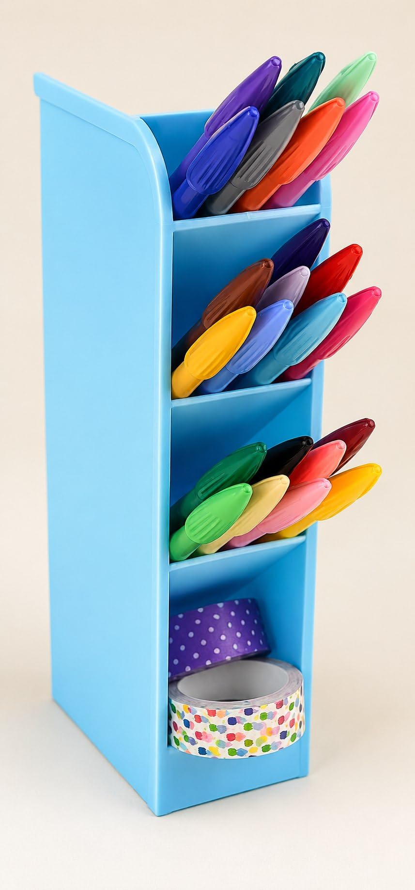 4 Grid Desktop Pen Stand |2 PCS | Multipurpose Desk Organizer for Pens | Pencils | Markers | Scissors | Office Supplies | Space Saving Vertical Stationery Holder-image-33
