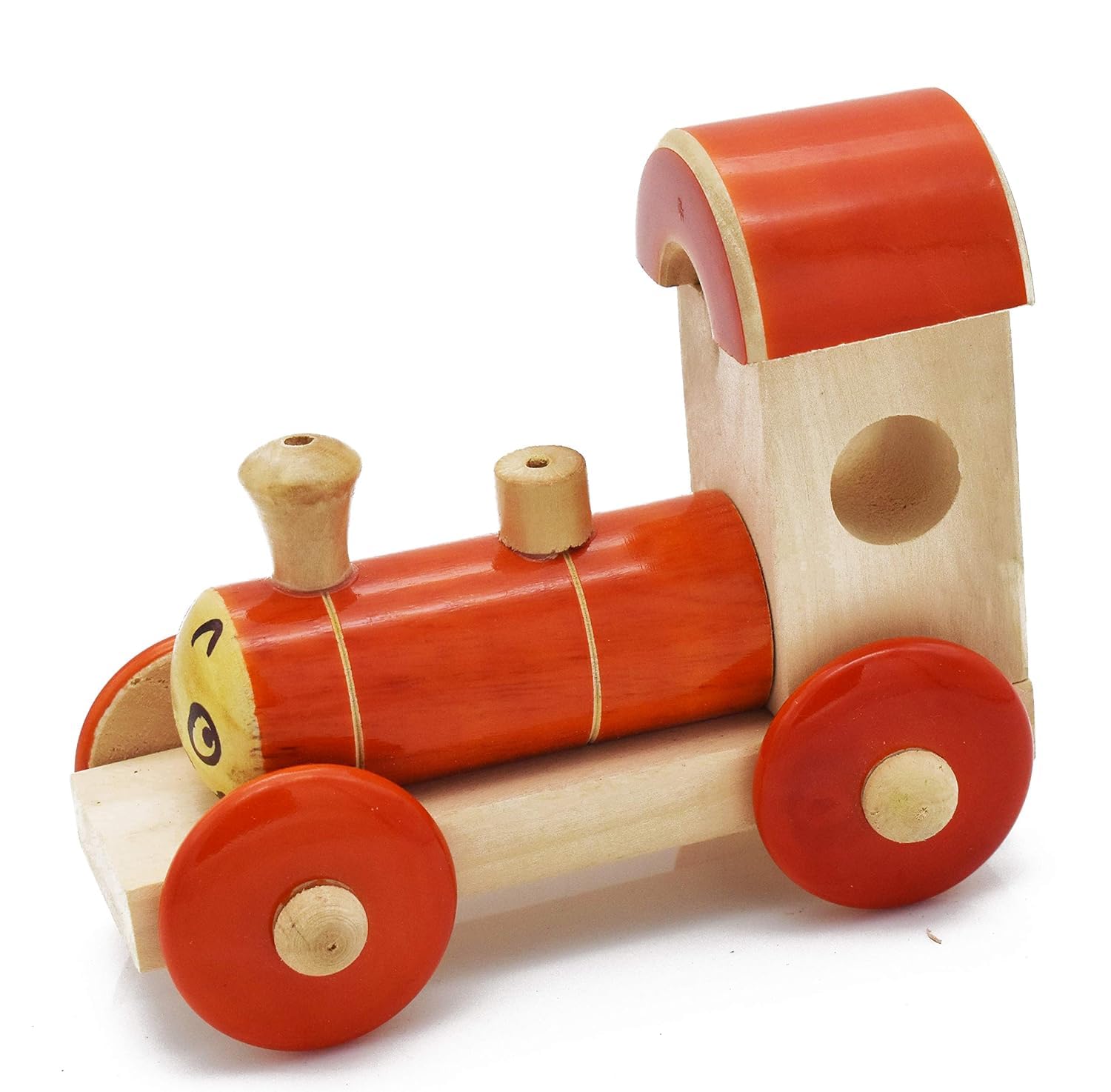 Smartcraft Handmade Wooden Engine Pull Along Toy Orange Color and Eco-Friendly Train Toy for Kids (B0CZ6FKDTD) Amazon Price History, Amazon Price Tracker