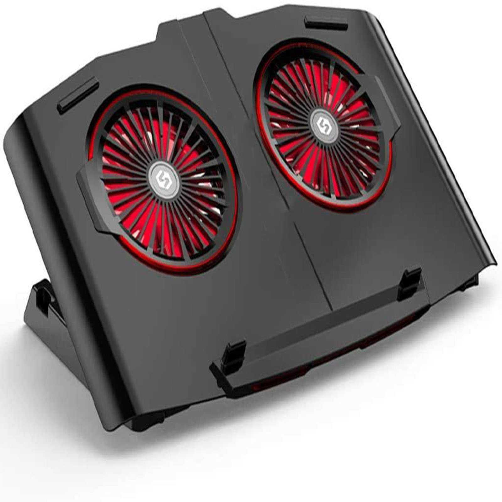 Base di Raffreddamento Pad di raffreddamento per notebook Radiatore interamente in alluminio Ventole turbo dual-core Volume Potente dissipazione del calore Pad di raffreddamento ad alte prestazioni