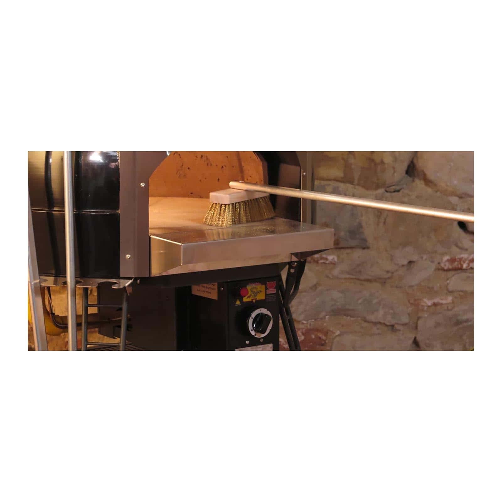 GI.METAL Spazzola Setole in Ottone Linea Amica, Manico in Alluminio 120 cm