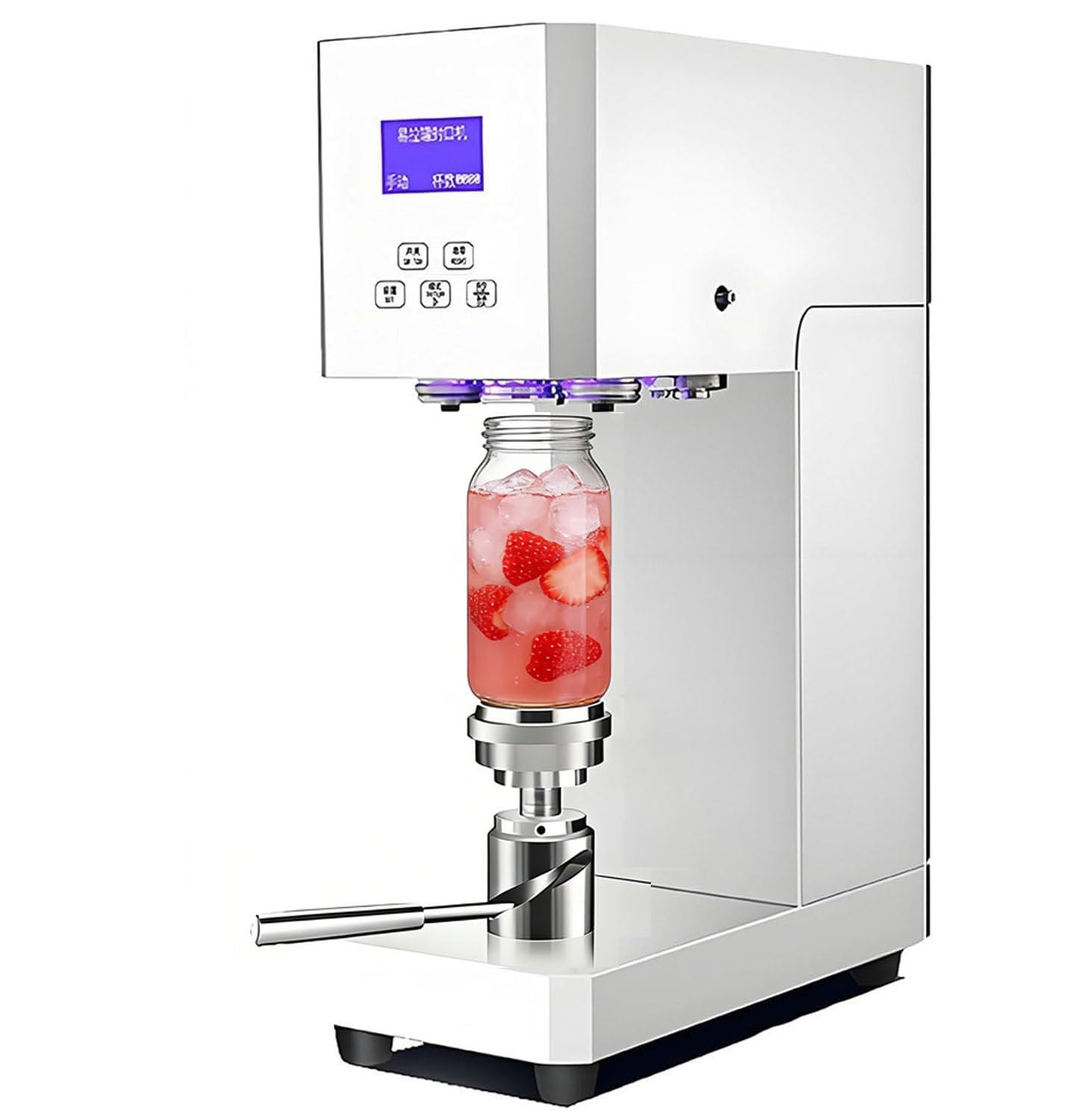 Sigillatore Lattine Soda Elettrico+Macchina Sigillatrice Automatica+370W & Contatore Intelligente+Sigillatura Rapida+Alluminio/Plastica+per Ristoranti & Bar White
