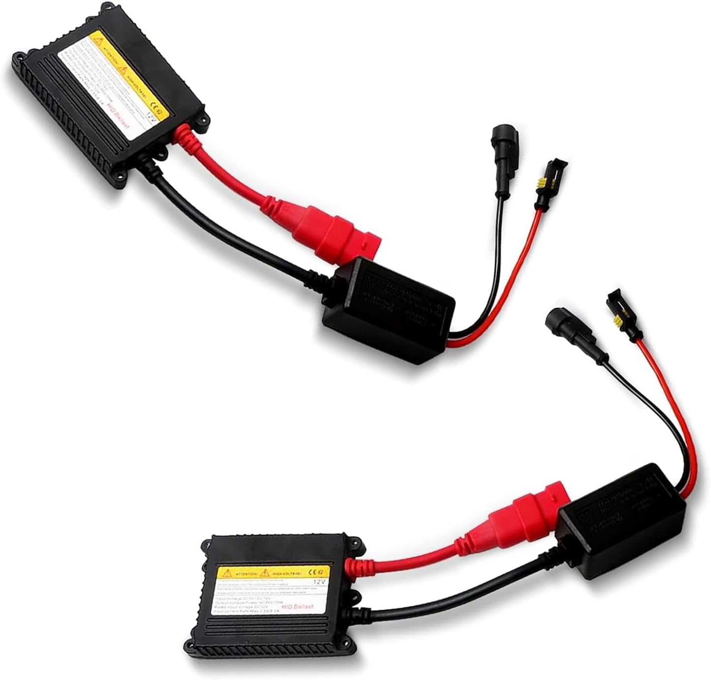 2 PCS Auto Ultra-Thin DC Ballast, 12V 35W Xenon Lamp Splash-Proof Sealed All-in-one Bulb Ballast, Portable Auxiliary Lighting Accessory, Suitable for Most Cars and Motorcycles (Black)