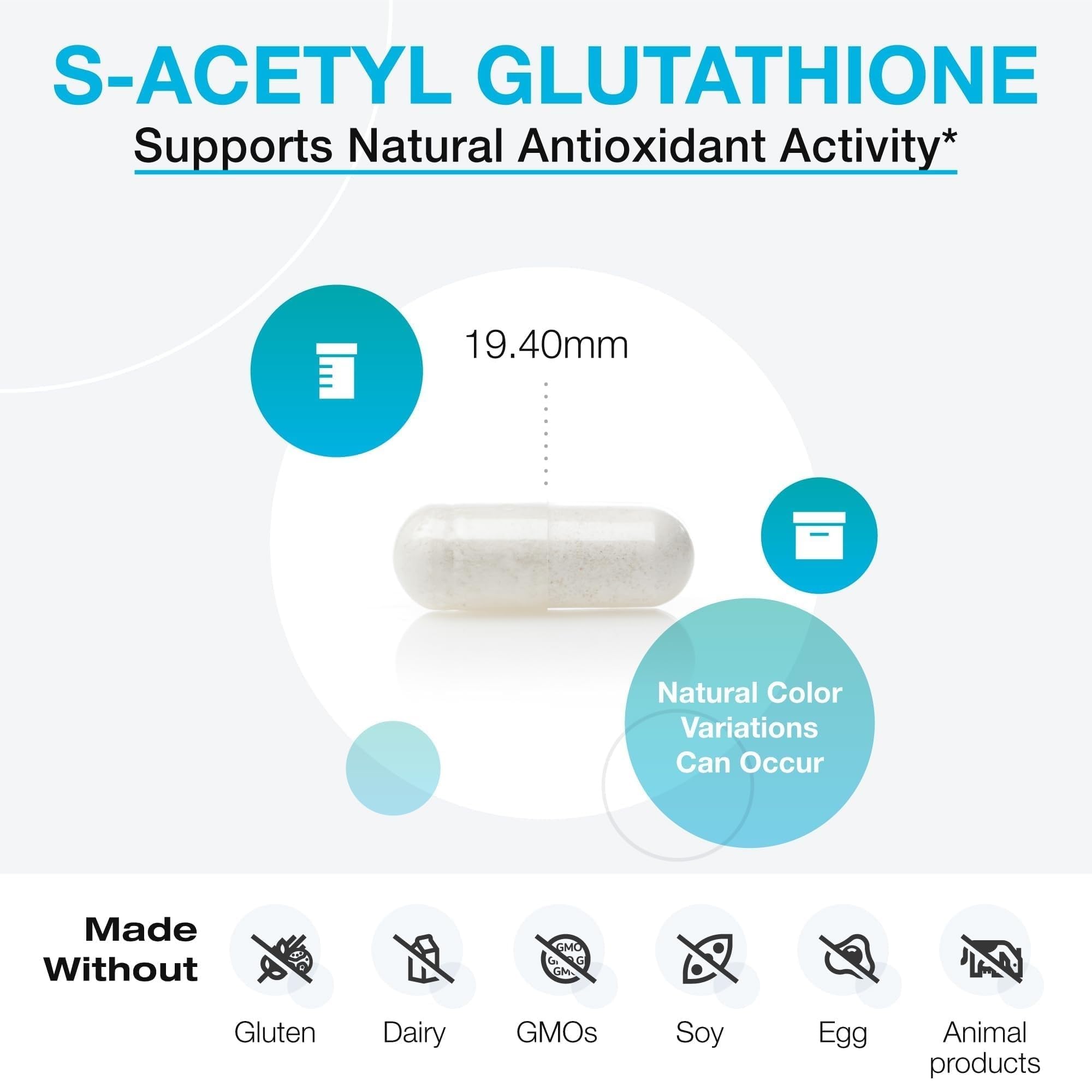 XYMOGEN S-Acetyl Glutathione, 120 Capsules