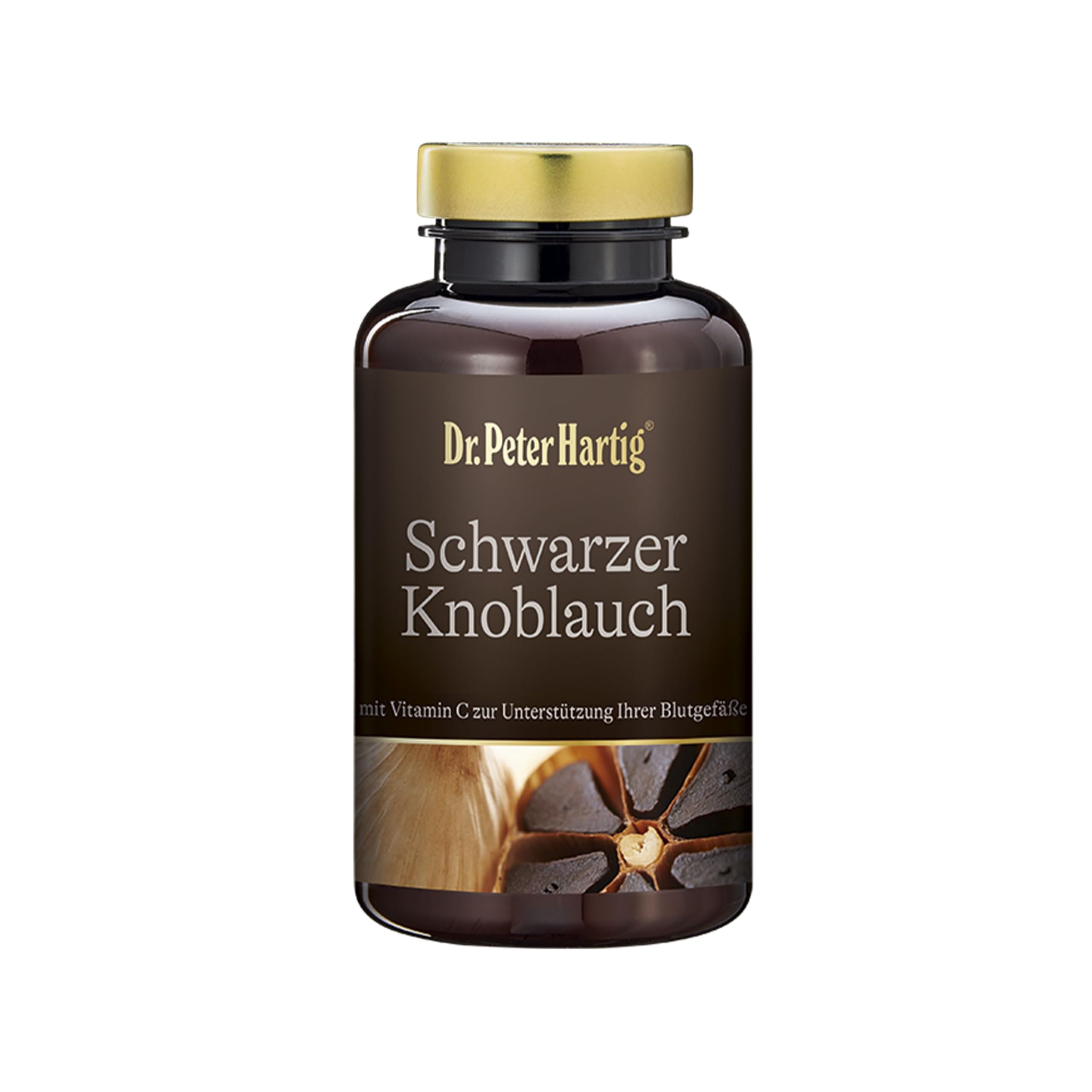 Dr. Peter Hartig Schwarzer Knoblauch 120 Kapseln 3-Monats-Vorrat Thiamin Folsäure Vitamin C Geruchsfrei Fermentiert Vegan
