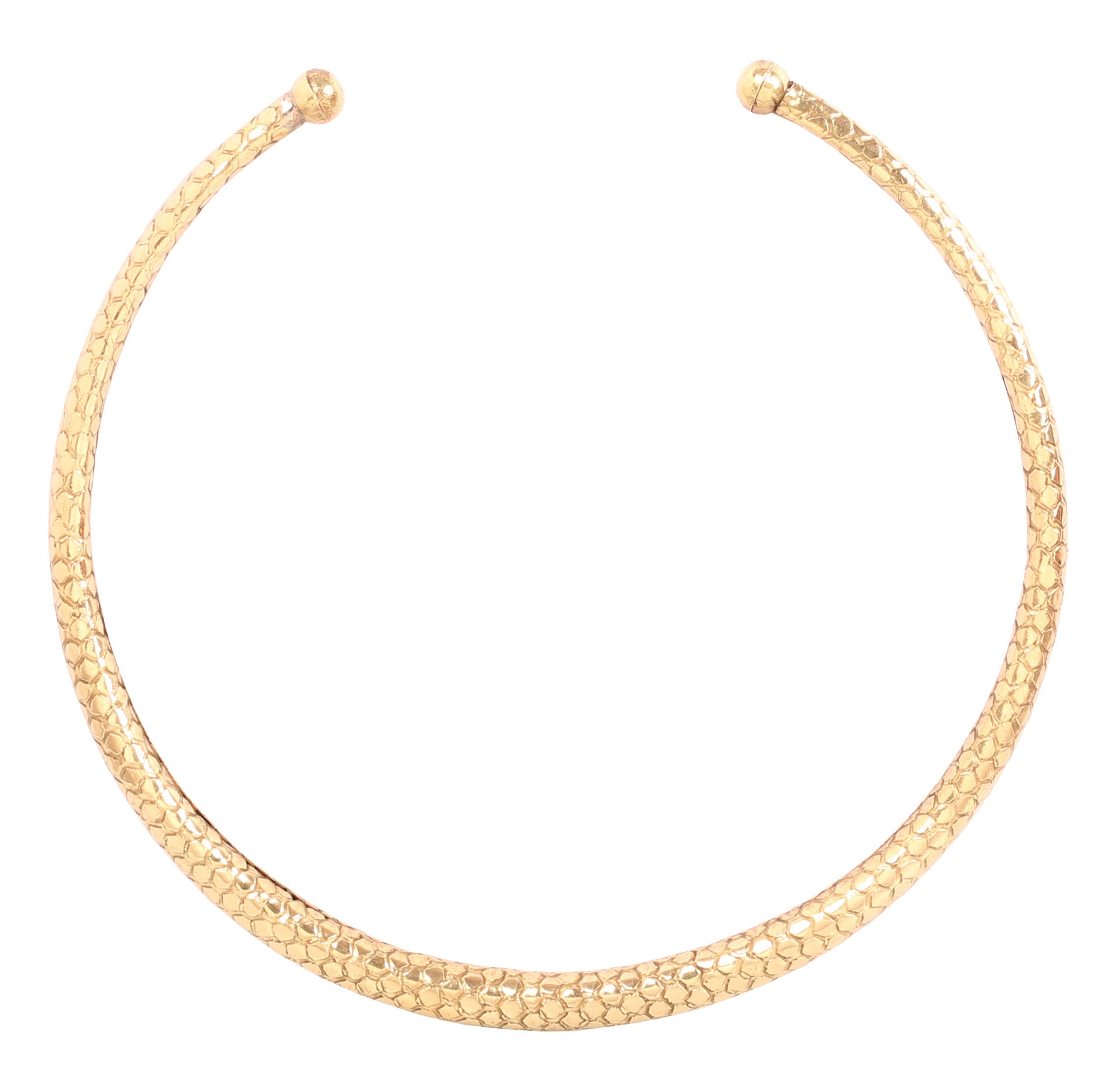 TouchstoneNEW! Indian Bollywood Bling Handcrafted Beautiful Pattern Designer Jewelry Stylish Designer Jewelry Torque Necklace In Antique Gold Tone For Women.