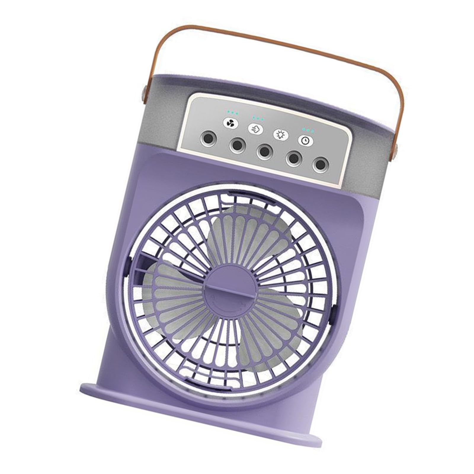 Uqezagpa Purple Air Conditioning Rechargeable Desktop Cooling Fan Abs Texture Low 3 Speed Suitable For Own Cooling In Small Space Rechargeable Portable Humidifier Fan