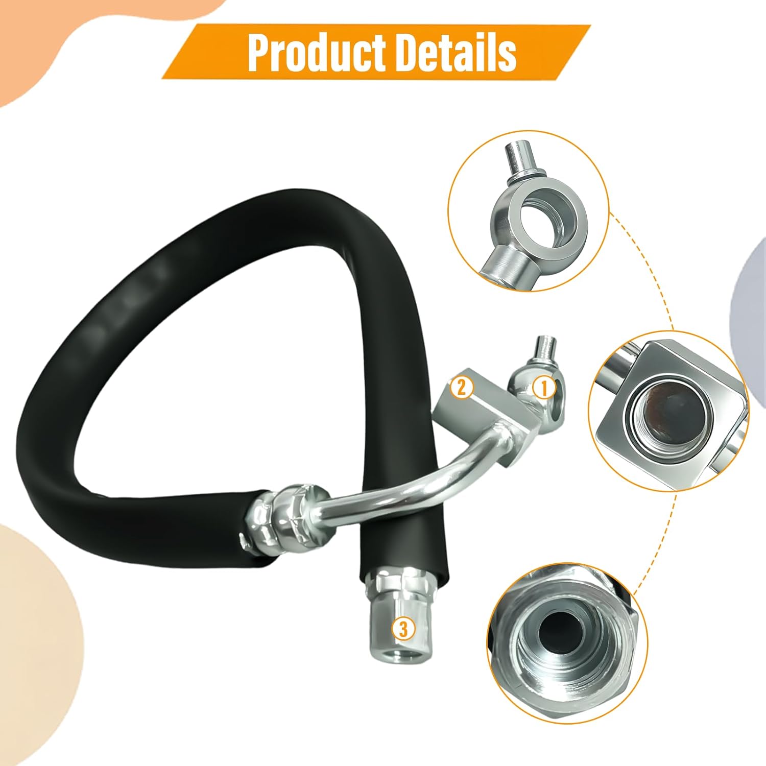 Power Steering Pressure Hose Compatible with Nissan Altima L4 2.5L 2007 2008 2009 2010 2011 2012 49720JA000 3402511