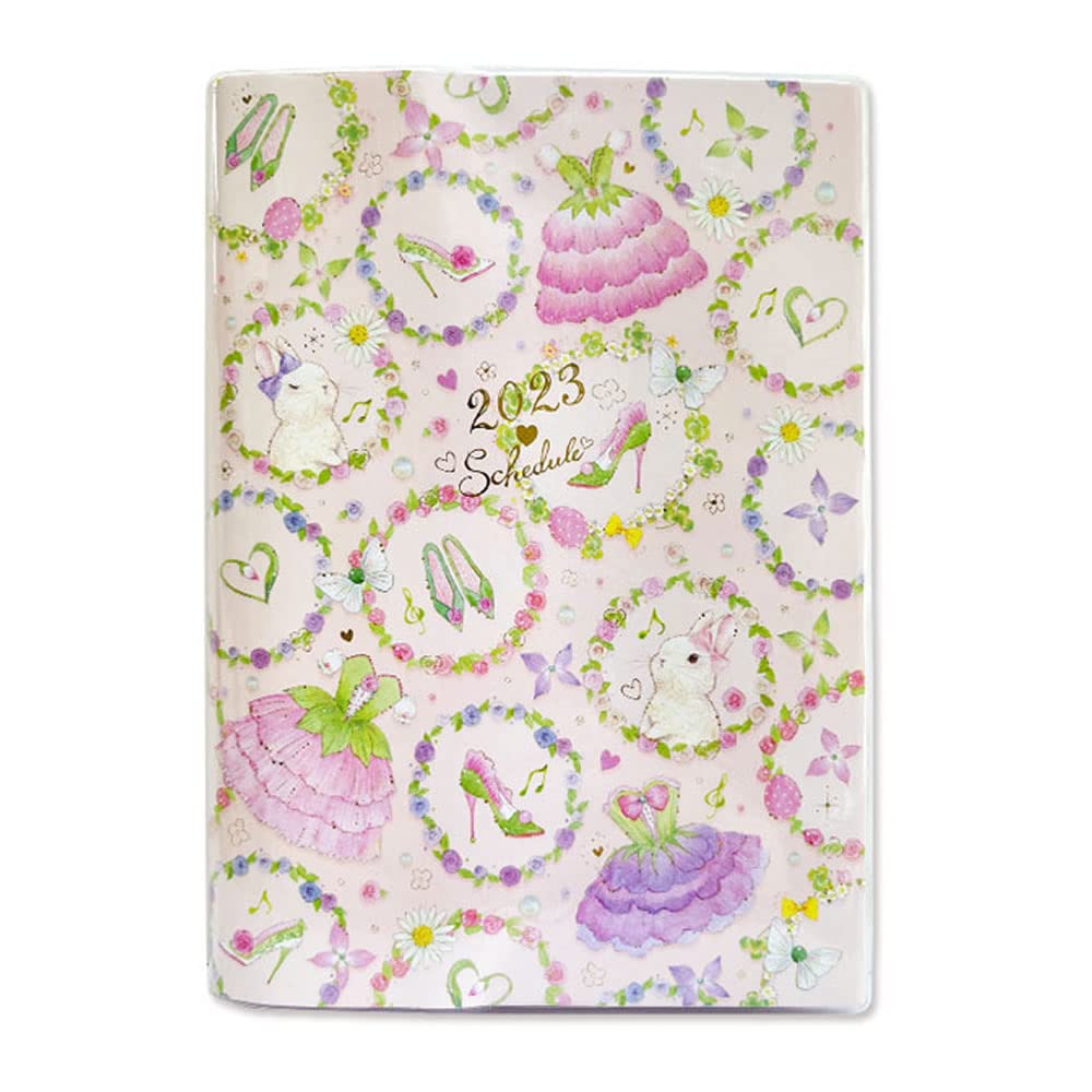 Takeimiki SB96439 Close-Pin Planner, 2023, B6, Weekly, Flower Ring