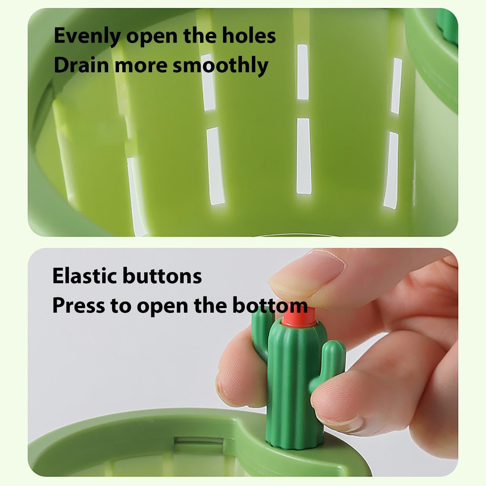Filtre Évier Cuisine Cactus, Crépine Évier Anti-Obstruction avec Vidange Automatique, BouchonÉvier Design Universel en ABS, Panier Filtre Résidus Alimentaires pourÉvier et Égout