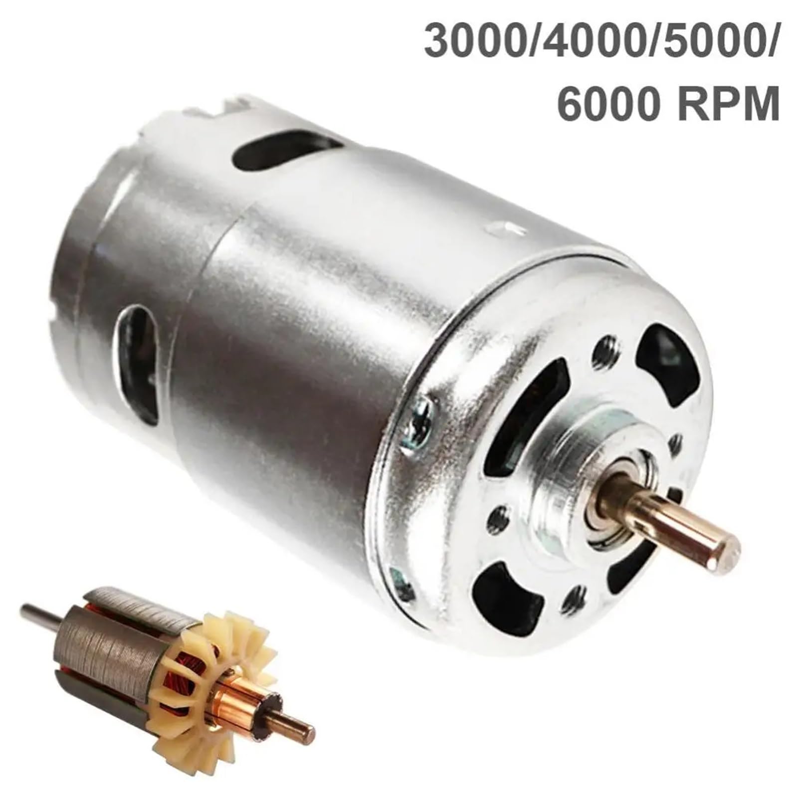 775 795 895 Gleichstrommotor 12–24 V, Hochgeschwindigkeitsmotoren mit großem Drehmoment, kugelgelagerte Lüfterblätter for DIY-Modellautos, kleine Bohrmaschinen, Elektro | 12V 795 6000rpm