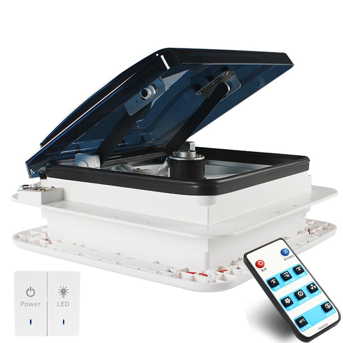 Ventilation bidirectionnelle 12V et ventilateur de toit camping-car avec éclairage LED