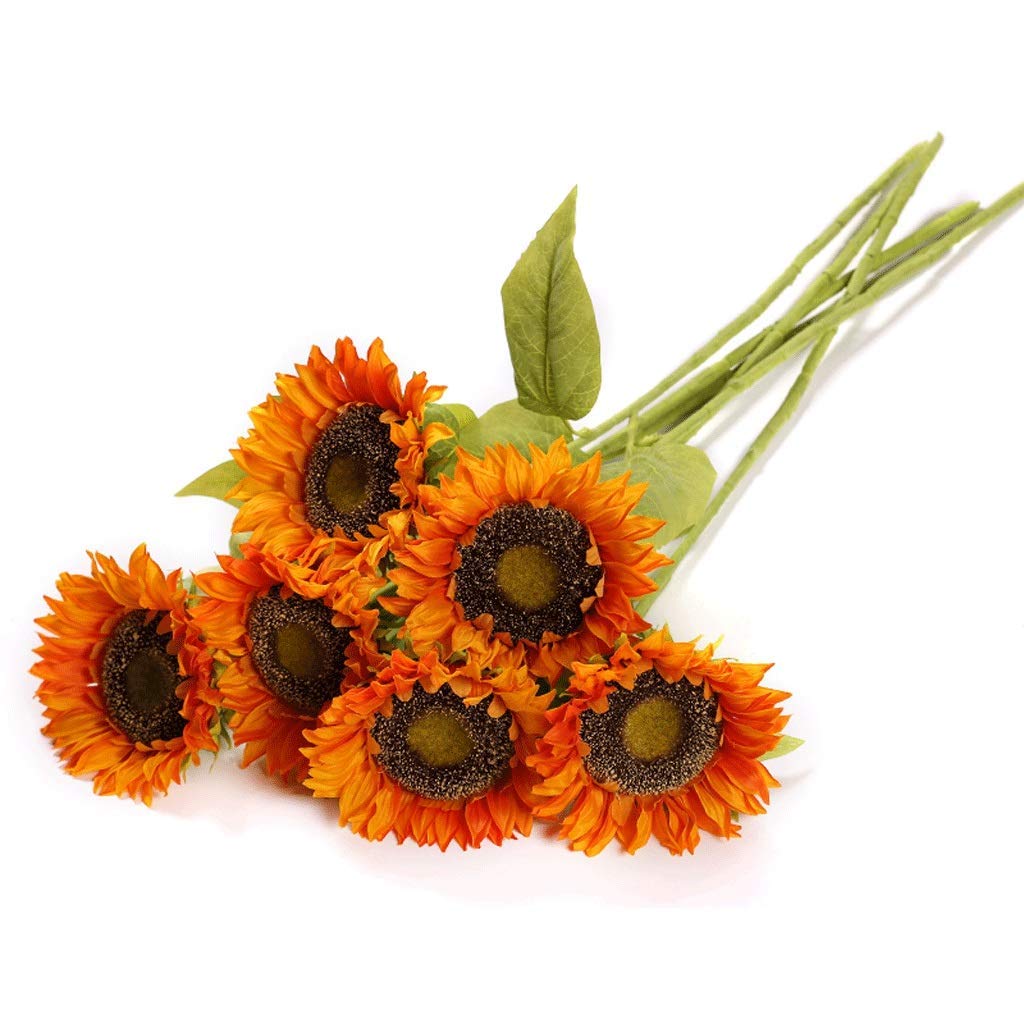XDLEDMKIZ Artificial Flowers Sunflower Simulation Bouquet Home Living Room Bedroom Desktop Decoration Crafts Fake Flowers,A