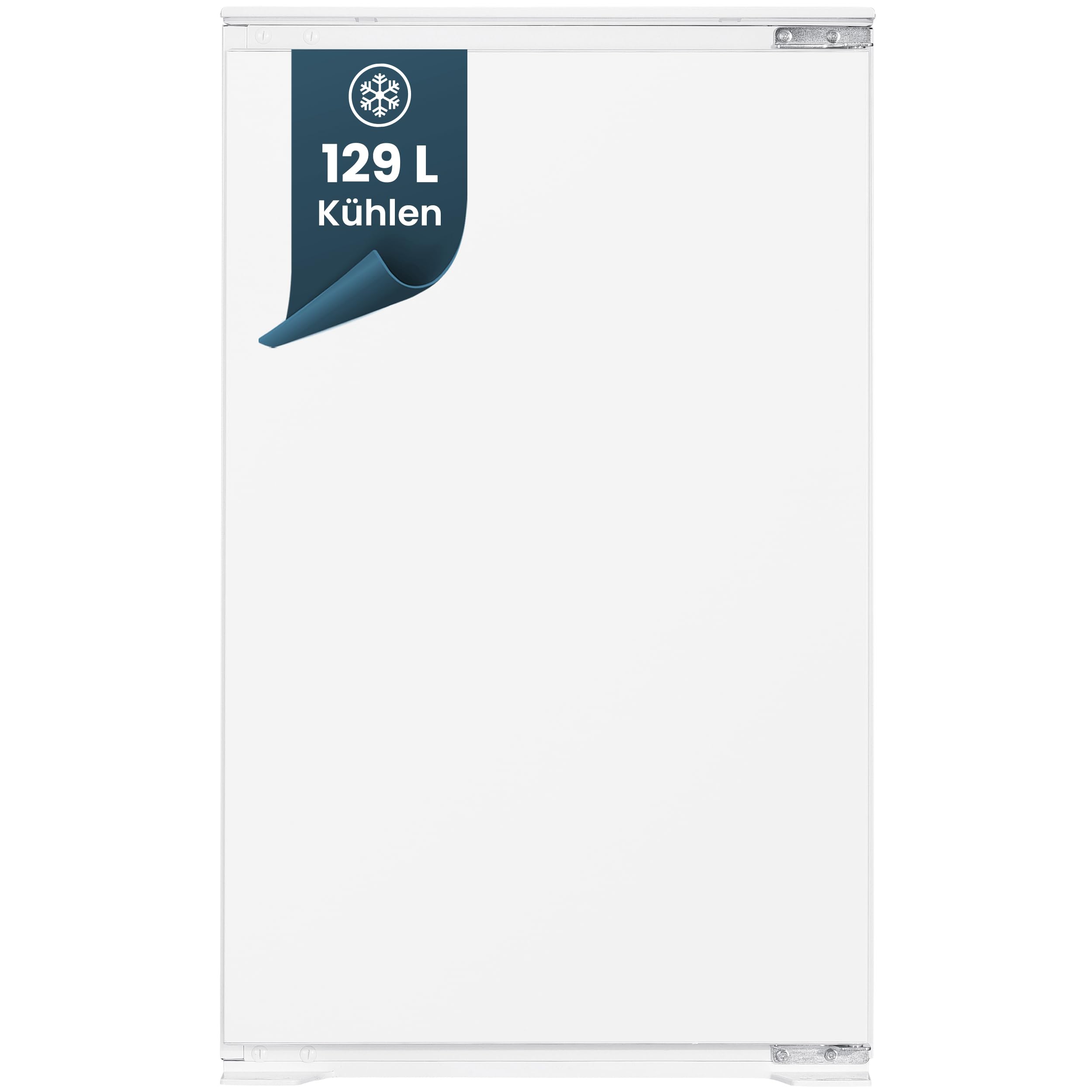 homeX Einbaukühlschrank 88cm Nische 129 Liter Schlepptürtechnik LED-Beleuchtung leise 37 dB CB1291E