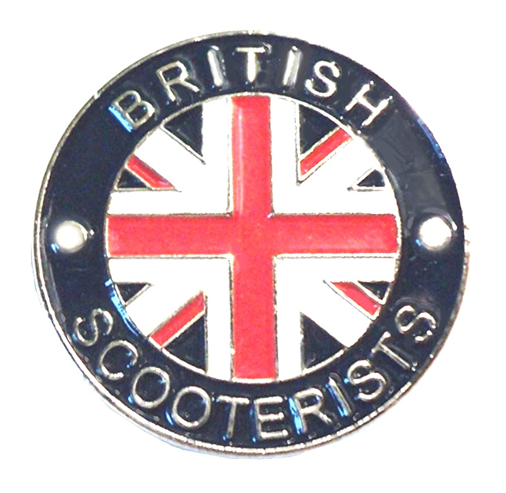 Metal Enamel Pin Badge Brooch British Scooter Mod Vespa Lambretta Union Jack