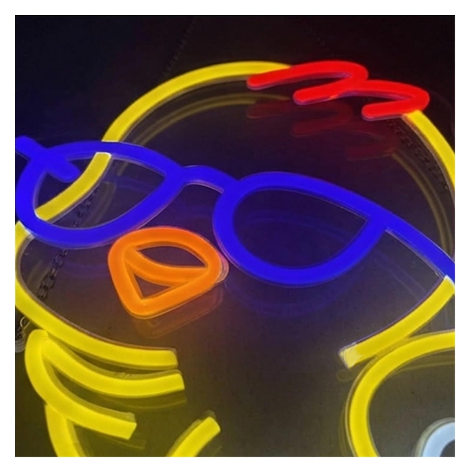 XENITE Luces Art Decoration Christmas Luz De Neón De Pollo Bebé, Letrero De Neón De Huevo Agrietado, Señales De Atmósfera Regulables Alimentadas Por USB, Para Decoración De Pared, 38.1cm×28cm