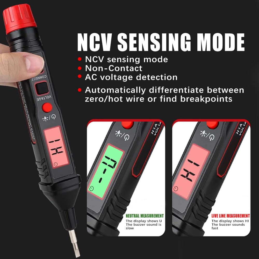 Penna per test di tensione, penna per test di tensione elettrica senza contatto con luce LED (senza batteria), penna per test di tensione per strument | Leroy Merlin