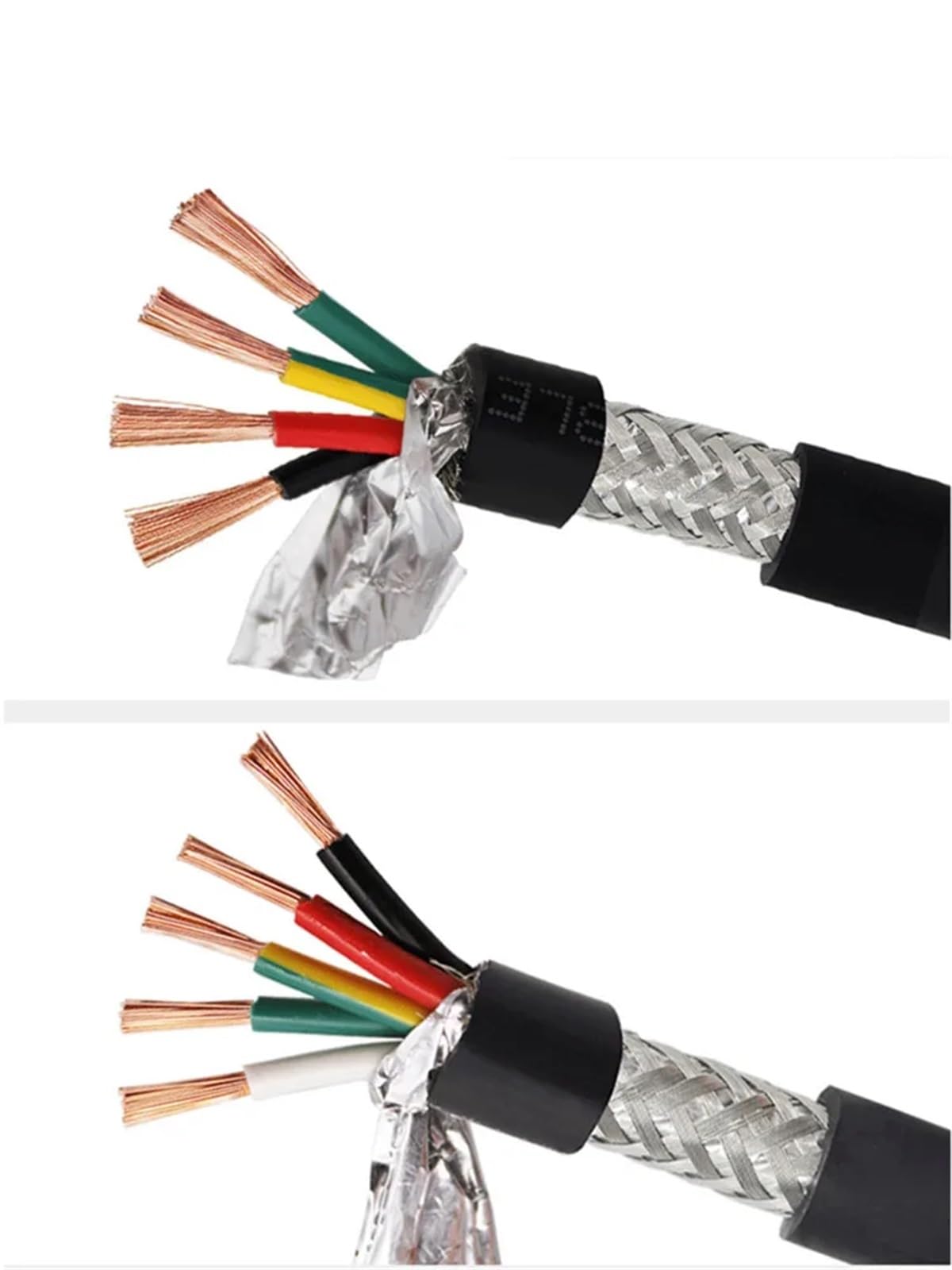 Wire and Cable 3-core Shielded Cable Anti-Interference 20AWG 18AWG Pure Copper RVVP Shielded Wire 16/14/26AWG Control Cable 1 Meter Signal Wire Twisted Pair Shielded Cable(20 AWG 1meter)