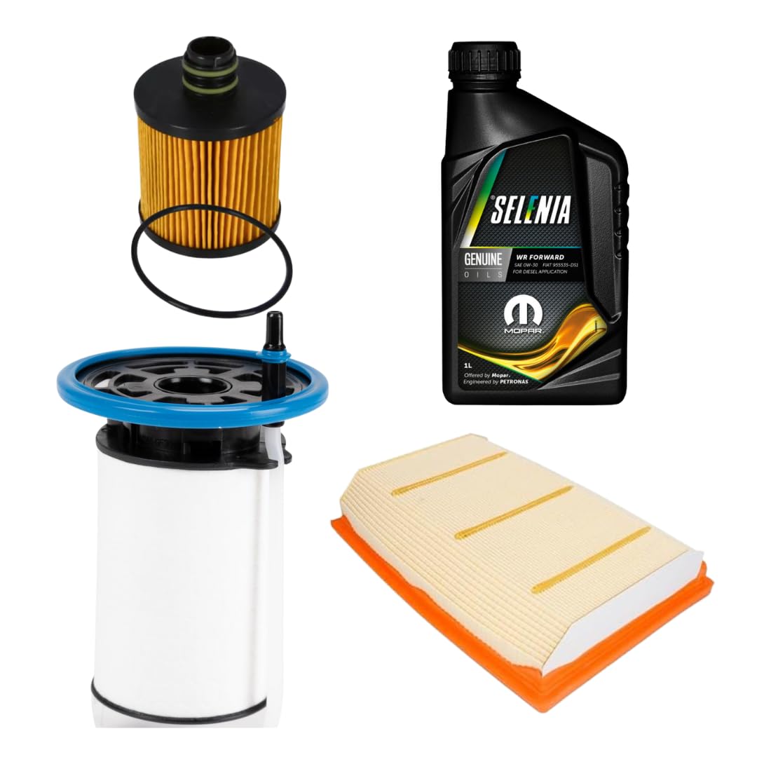 KIT TAGLIANDO COMPATIBILE CON FIAT TIPO 1.6 MULTIJET 120CV 2015> + 5 LITRI OLIO SELENIA WR 0W-30