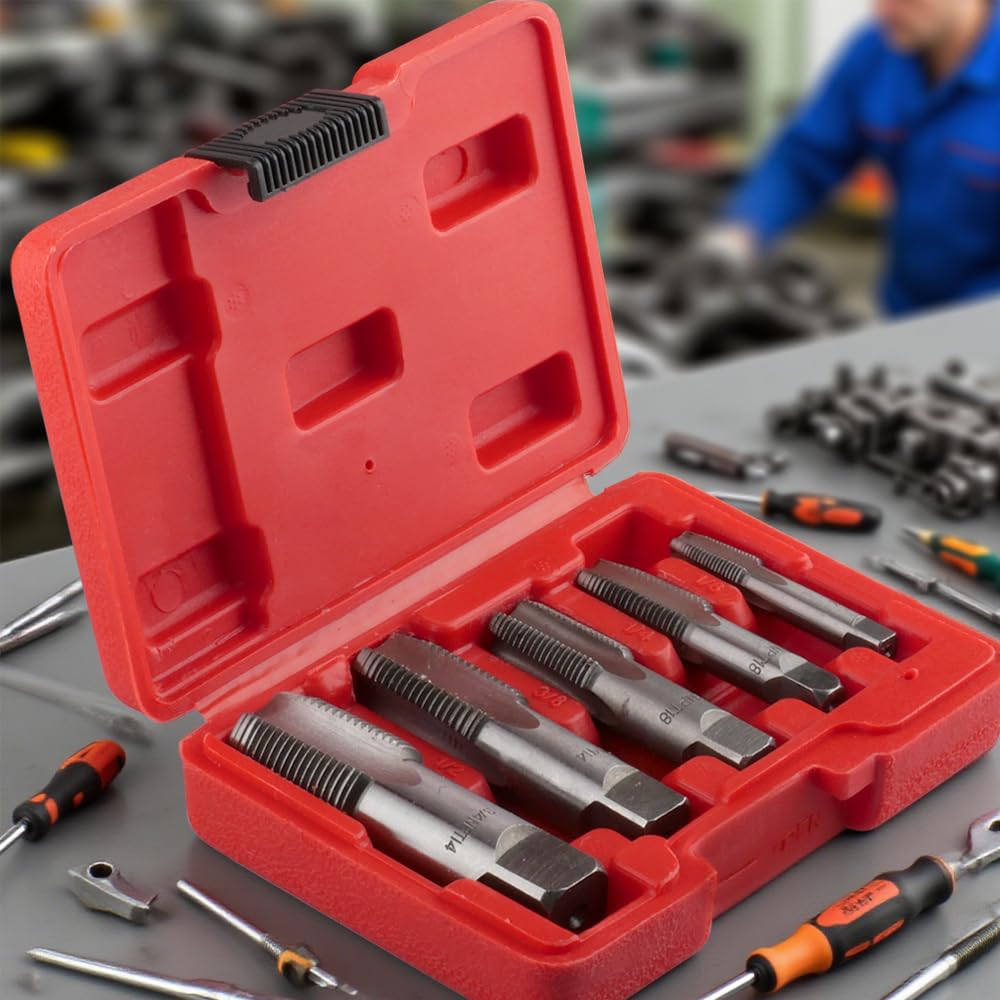 ZoZoMaiy 5 Piece NPT Pipe Tap Set, 3/4", 1/2", 3/8", 1/4", 1/8" NPT Tap - Image 3