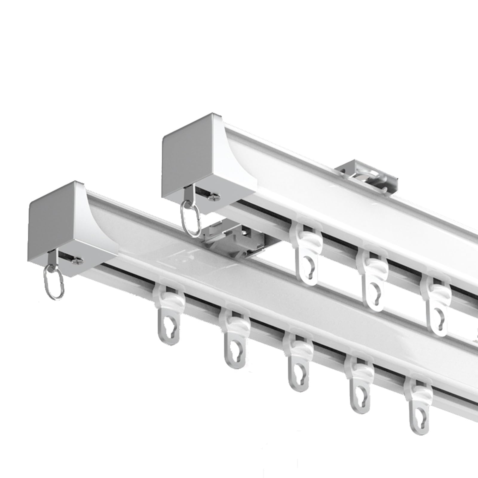 Riel Para Cortinas Metalicos Riel De Cortina De Techo 250cm - Aluminio  Flexible (Blanco) Riel Para Cortina De Techo, image size:1600x1600